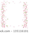 Pale cherry blossom frame square 135116101