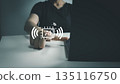 User working on a laptop with AI technology, finger pointing at artificial intelligence interface. Concept of technology, internet, innovation, smart working, digital transformation, automation, and f 135116750