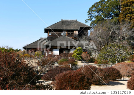 【水戶市喜樂園古文亭兩層、三層木結構建築外觀】 【水戶市喜樂園古文亭兩層、三層木結構建築外觀】 135117059
