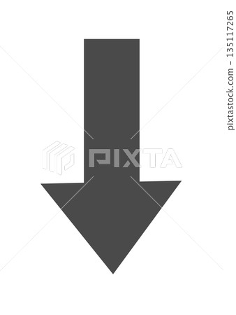 Down arrow icon gray transparent PNG simple direction mark 135117265