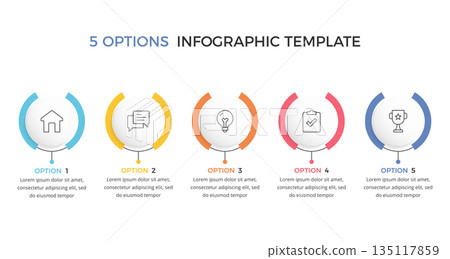 Five Options Infographic Five Options Infographic 135117859