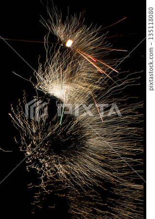 Fireworks celebrating the coming new year. 135118080