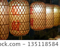 A Chinese New Year lantern with two characters written by the author. 135118584