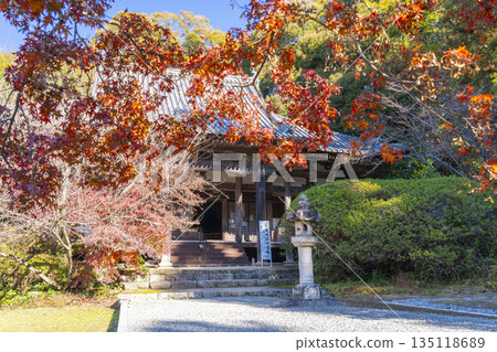 Chogakuji Temple Main Hall Autumn Foliage Season Chogakuji Temple Main Hall Autumn Foliage Season 135118689