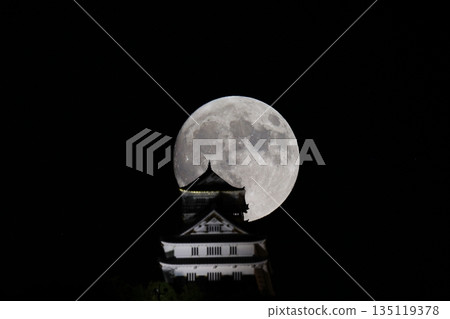 岐阜城和滿月 岐阜城和滿月 135119378