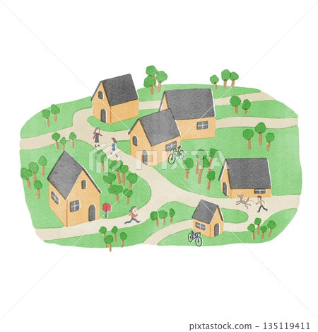 Apartment building illustrations 135119411