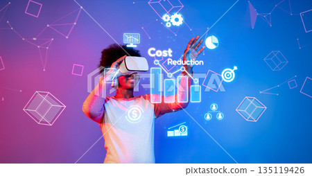 Businesswoman Using Virtual Reality for Effective Cost Management and Expense Optimization in a Modern Financial Environment XDMCP Businesswoman Using Virtual Reality for Effective Cost Management and Expense Optimization in a Modern Financial Environment XDMCP 135119426