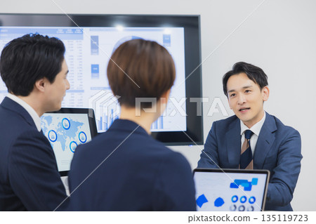 A businessman meeting in the office A businessman meeting in the office 135119723