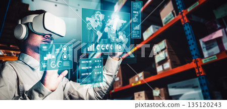 Future virtual reality technology for innovative VR warehouse management 135120243