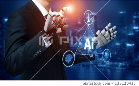 AI Brain Processing Data with Generative Intelligence Visualization Spline AI Brain Processing Data with Generative Intelligence Visualization Spline 135120433