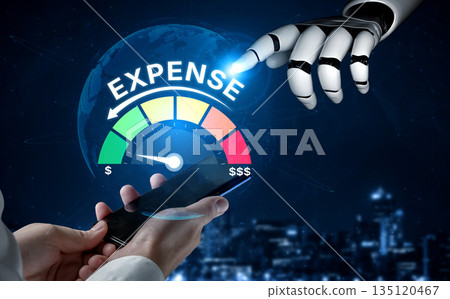 AI-assisted expense monitoring dashboard showing spending pattern Vouch AI-assisted expense monitoring dashboard showing spending pattern Vouch 135120467