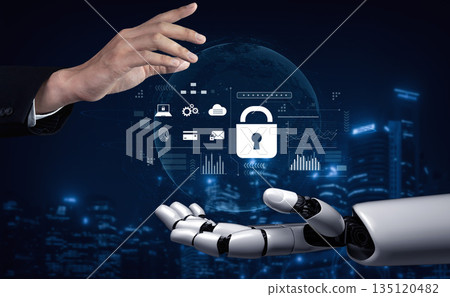 AI-Powered Cyber Lock Visualization Vouch 135120482