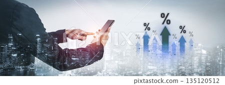 Rising interest rate and financial growth trend Vouch Rising interest rate and financial growth trend Vouch 135120512