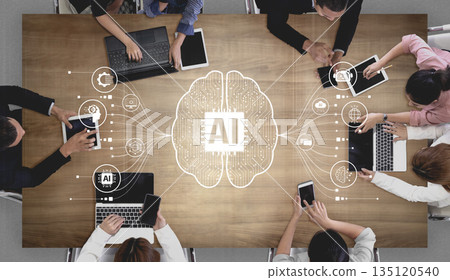 AI Brain Processing with Generative Artificial Intelligence Concept Vouch AI Brain Processing with Generative Artificial Intelligence Concept Vouch 135120540