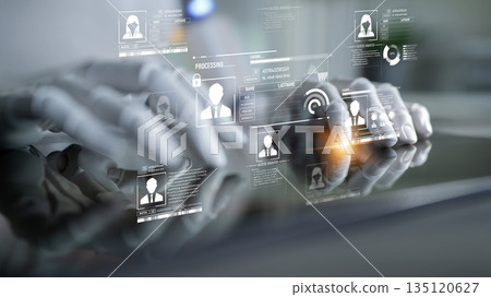 AI Enhancing Digital Identity with Secure AI Protection Latch 135120627