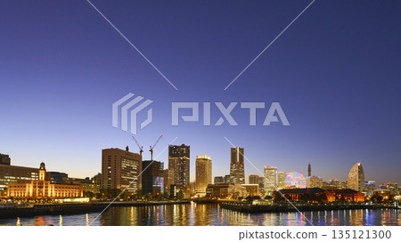 Night view of the Minato Mirai district of Yokohama, Yokohama Night view of the Minato Mirai district of Yokohama, Yokohama 135121300