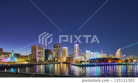 Illuminated Yokohama Minato Mirai district, Yokohama City Illuminated Yokohama Minato Mirai district, Yokohama City 135121301