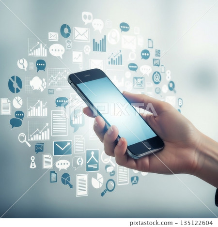智慧型手機和媒體符號 9 135122604