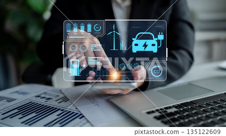 Electric Vehicle Charging Dashboard and Sustainable Energy Monitoring Latch 135122609