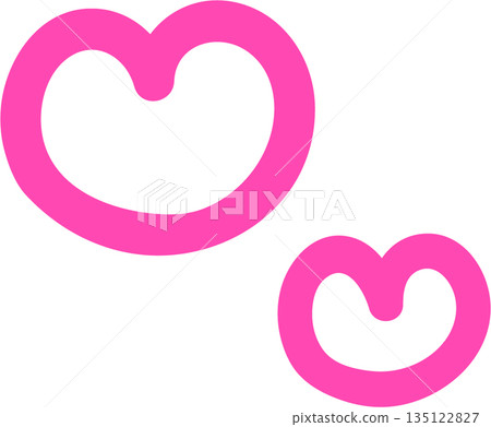 Hand-drawn line round heart vector illustration Hand-drawn line round heart vector illustration 135122827