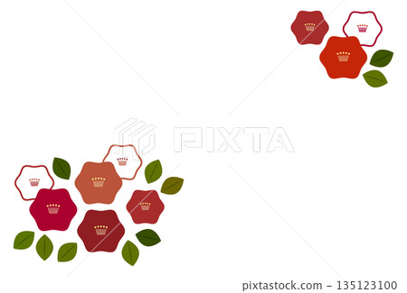 簡約山茶花框 簡約山茶花框 135123100