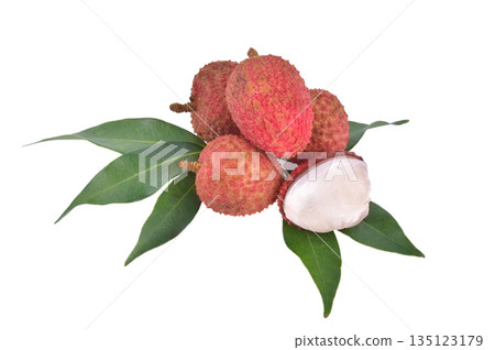 Lychee isolated on white background 135123179