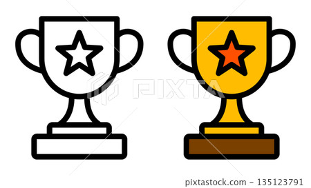 Winner trophy icon. 135123791