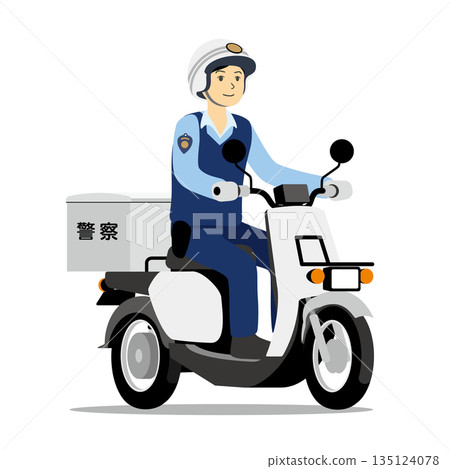摩托車，機車，踏板車，警察，警察，警務人員，巡邏 135124078