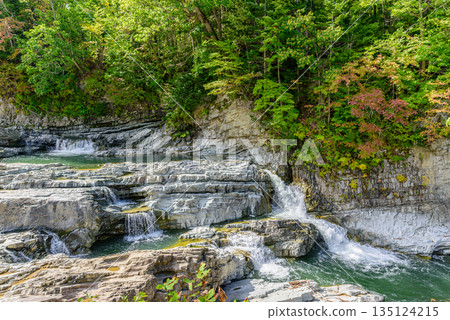 Sandan Falls on the Ashibetsu River in Hokkaido Sandan Falls on the Ashibetsu River in Hokkaido 135124215