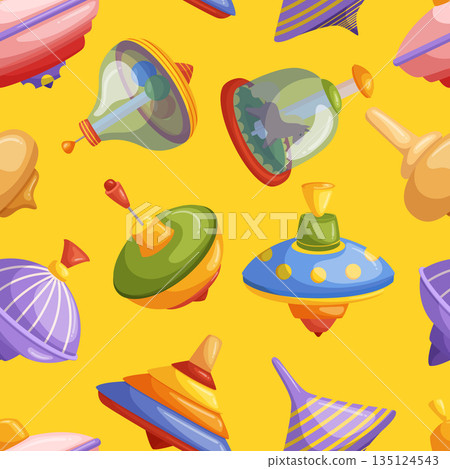 Seamless Pattern With Whimsical Whirligigs, Perfect For Adding A Playful Touch To Fabrics, Wallpapers, Design Seamless Pattern With Whimsical Whirligigs, Perfect For Adding A Playful Touch To Fabrics, Wallpapers, Design 135124543