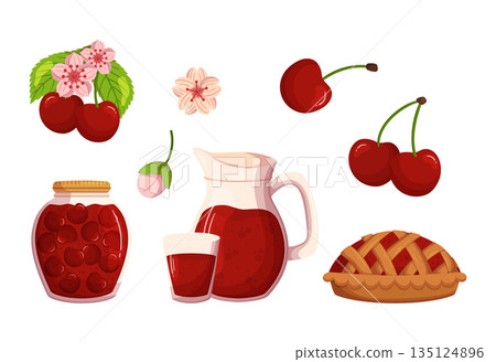 Cherry Berry Foods Set, Delectable Products Made From Hand-picked Fruits, Ensuring Freshness And Quality Cherry Berry Foods Set, Delectable Products Made From Hand-picked Fruits, Ensuring Freshness And Quality 135124896