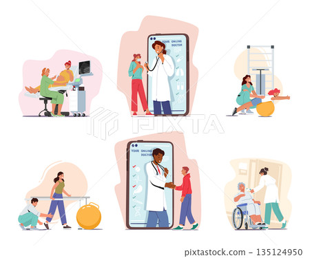 Compassionate Doctor Characters Listen To A Patients, Exudes Professionalism And Care, Fostering Trust And Comfort 135124950