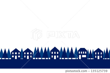 Streetscape, Houses, Trees Streetscape, Houses, Trees 135125739
