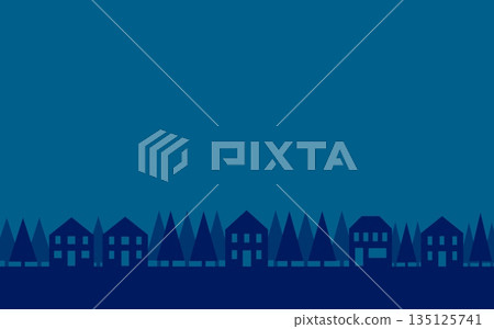 Streetscape, Houses, Trees 135125741