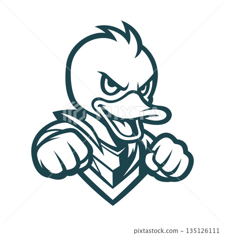 duck mascot logo vector design template modern style duck mascot logo vector design template modern style 135126111