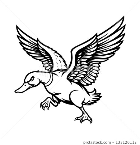 duck mascot logo vector design template modern style duck mascot logo vector design template modern style 135126112