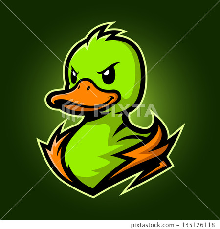 duck mascot logo vector design template modern style duck mascot logo vector design template modern style 135126118