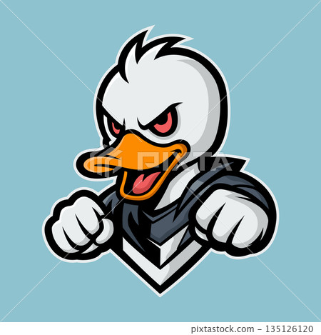duck mascot logo vector design template modern style duck mascot logo vector design template modern style 135126120