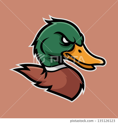 duck mascot logo vector design template modern style duck mascot logo vector design template modern style 135126123