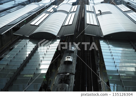 A bird's-eye view of Osaka Station A bird's-eye view of Osaka Station 135126304