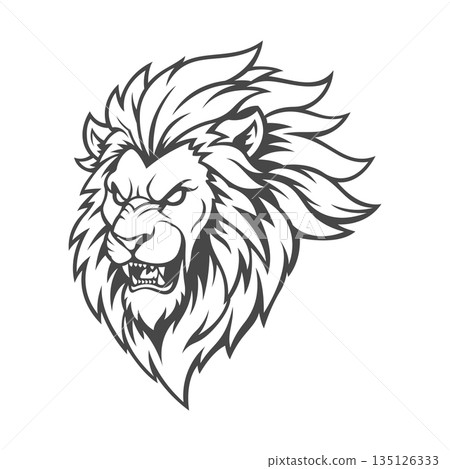 lion mascot logo vector design template modern style lion mascot logo vector design template modern style 135126333