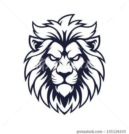lion mascot logo vector design template modern style lion mascot logo vector design template modern style 135126335