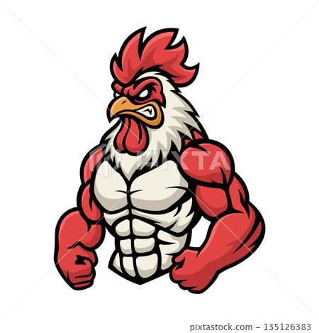 rooster mascot logo vector design template modern style rooster mascot logo vector design template modern style 135126383