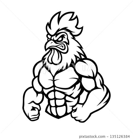 rooster mascot logo vector design template modern style rooster mascot logo vector design template modern style 135126384