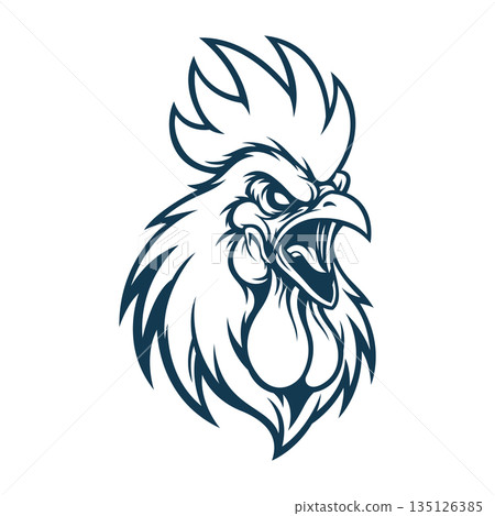 rooster mascot logo vector design template modern style rooster mascot logo vector design template modern style 135126385