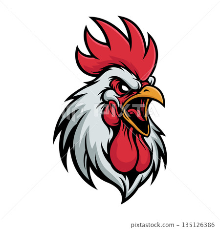 rooster mascot logo vector design template modern style rooster mascot logo vector design template modern style 135126386