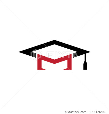 Graduation cap with M letter Graduation cap with M letter 135126489