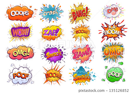 Comic Speech Bubbles Comic Speech Bubbles 135126852
