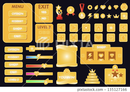 User Interface Game Buttons 135127166