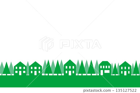 Streetscape, Houses, Trees 135127522